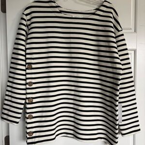 NWT Haven Striped Black and White Top